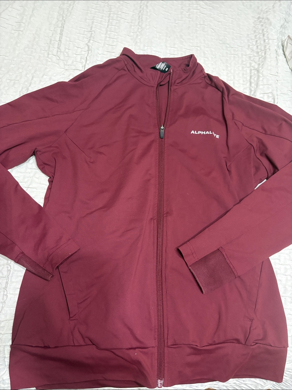 Alphalete Women's Maroon Full-Zip Bomber Jacket